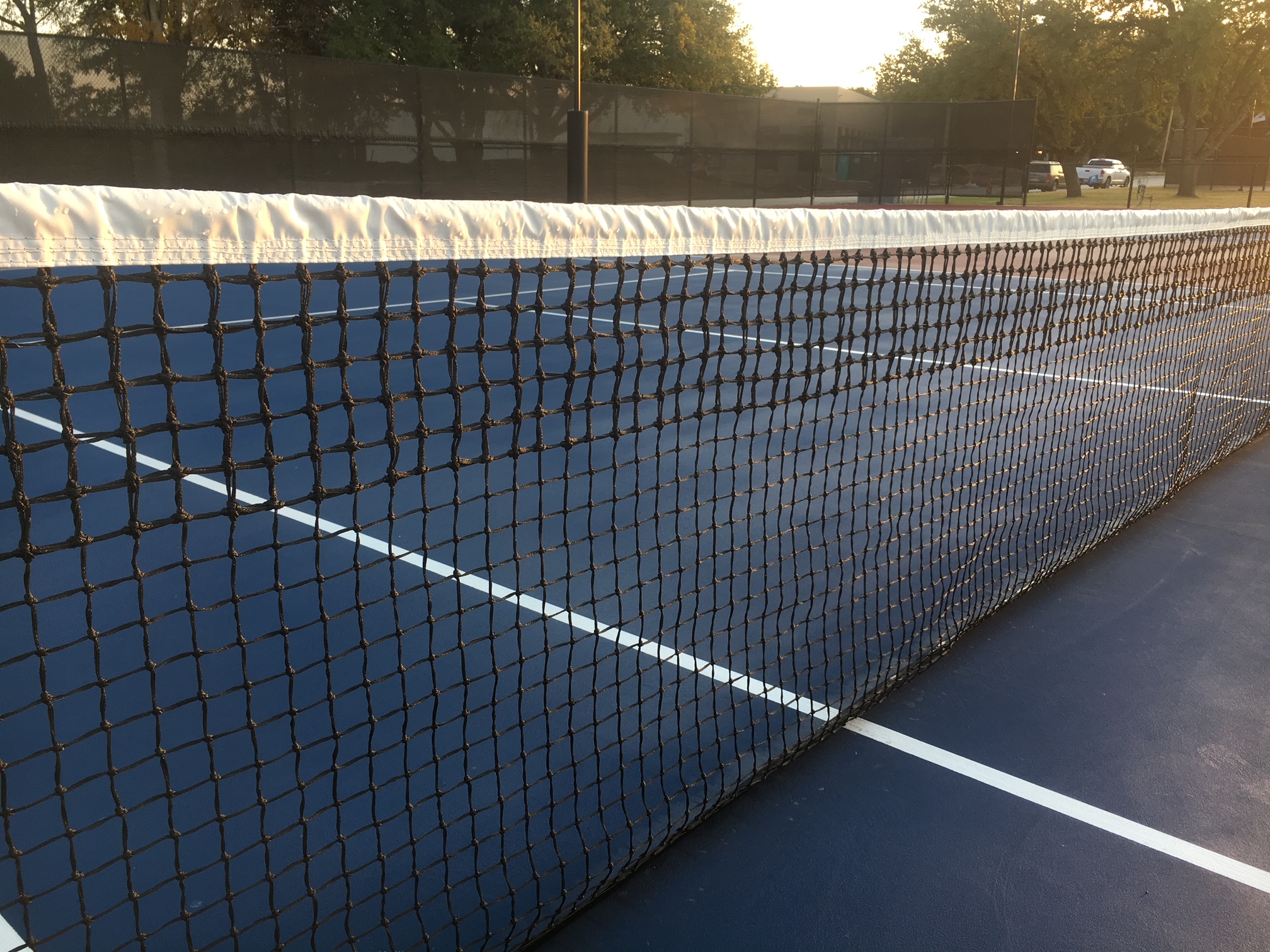 Tennis Court at Country Day School at Dawn