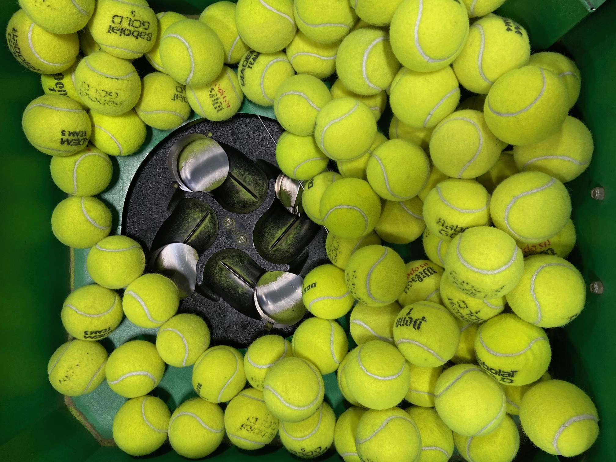 Tennis Balls in Ball Machine