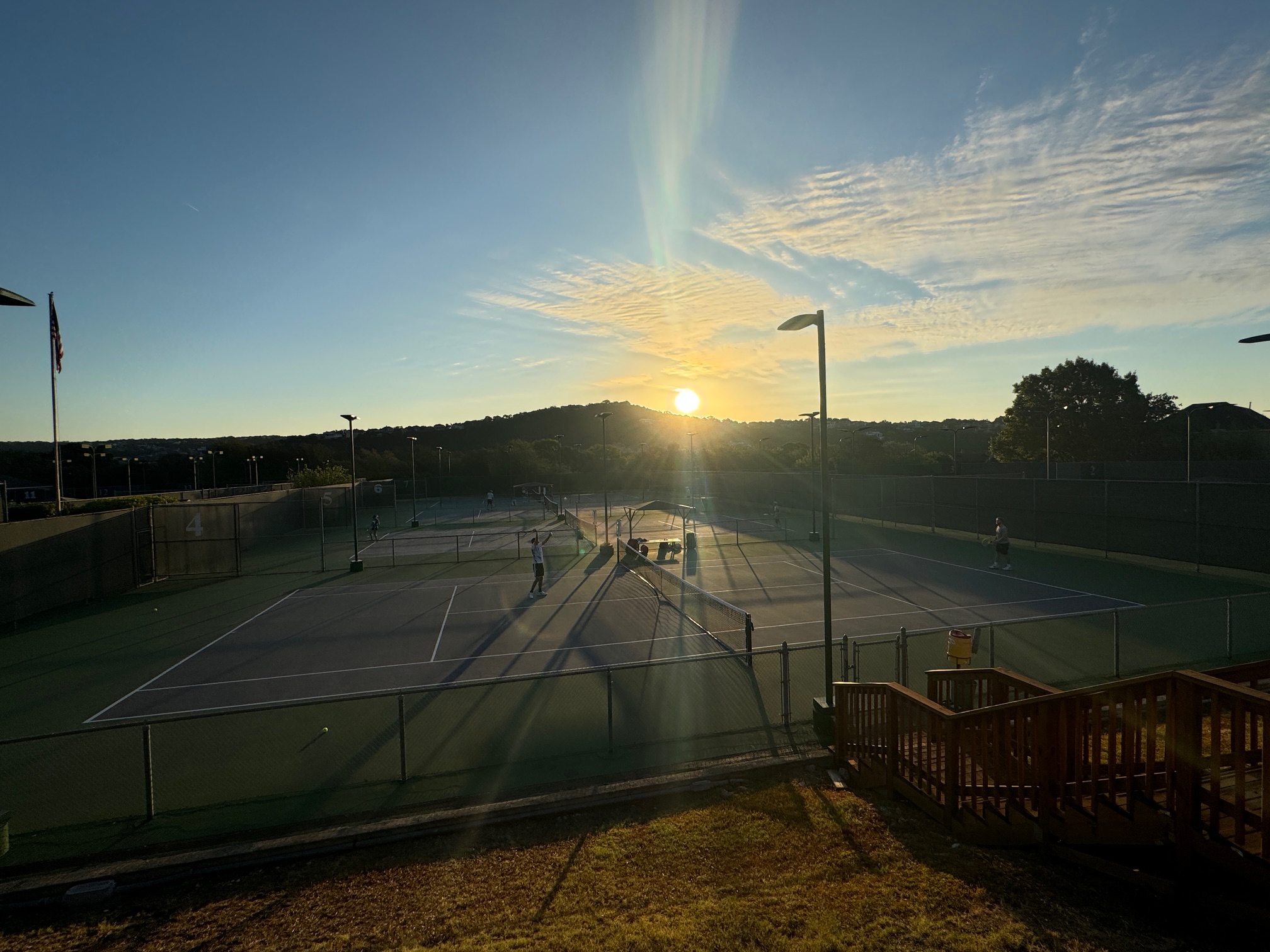 Sunrise at the Courtyard Tennis Club