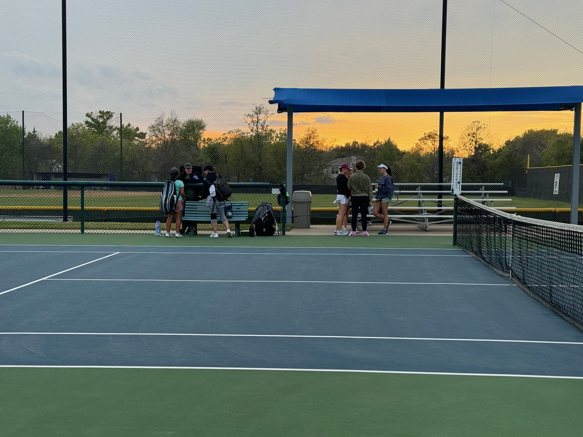 Sunset at the Episcopal School of Dallas Tennis Courts