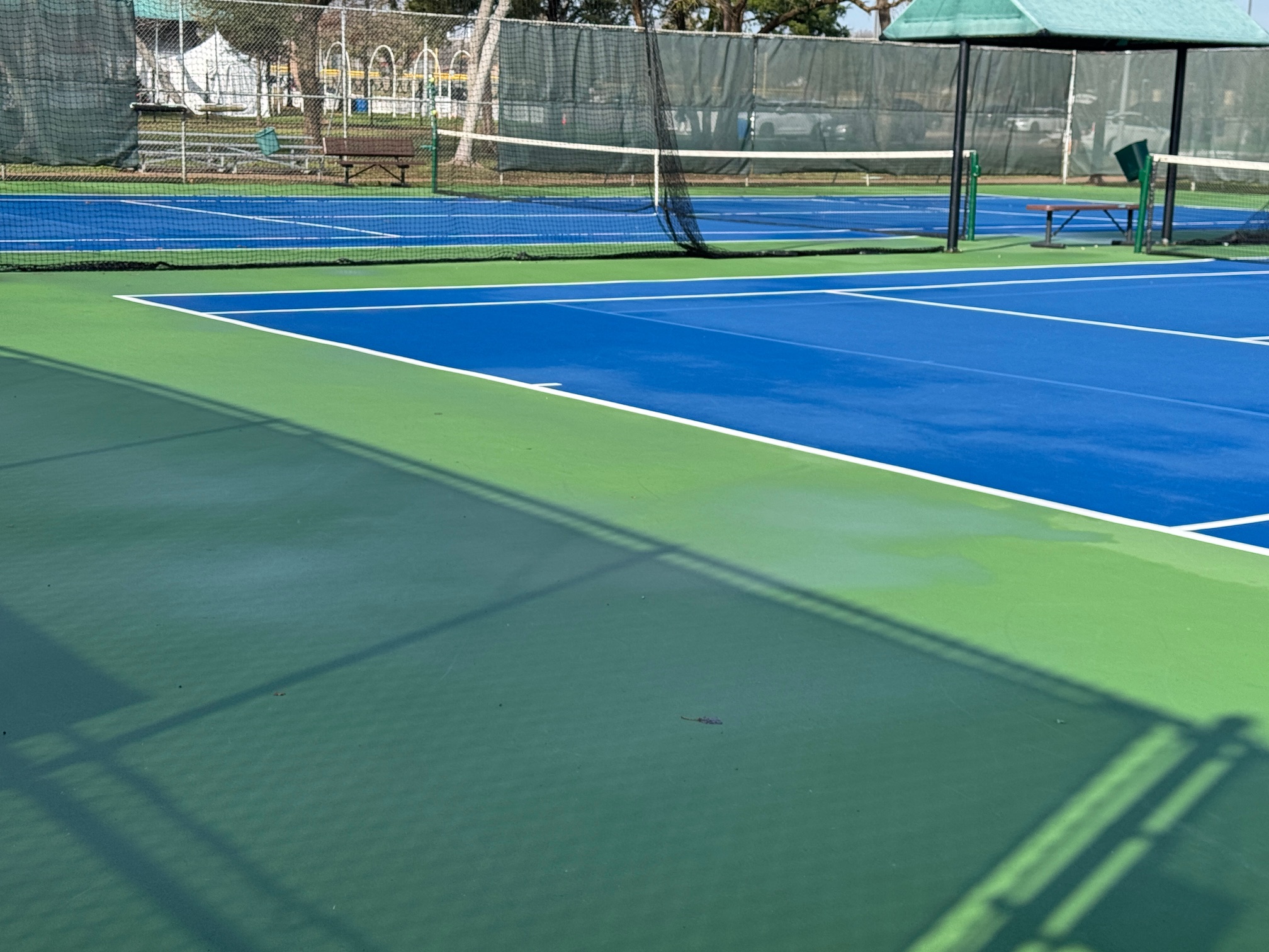 Damp courts at Huffhines