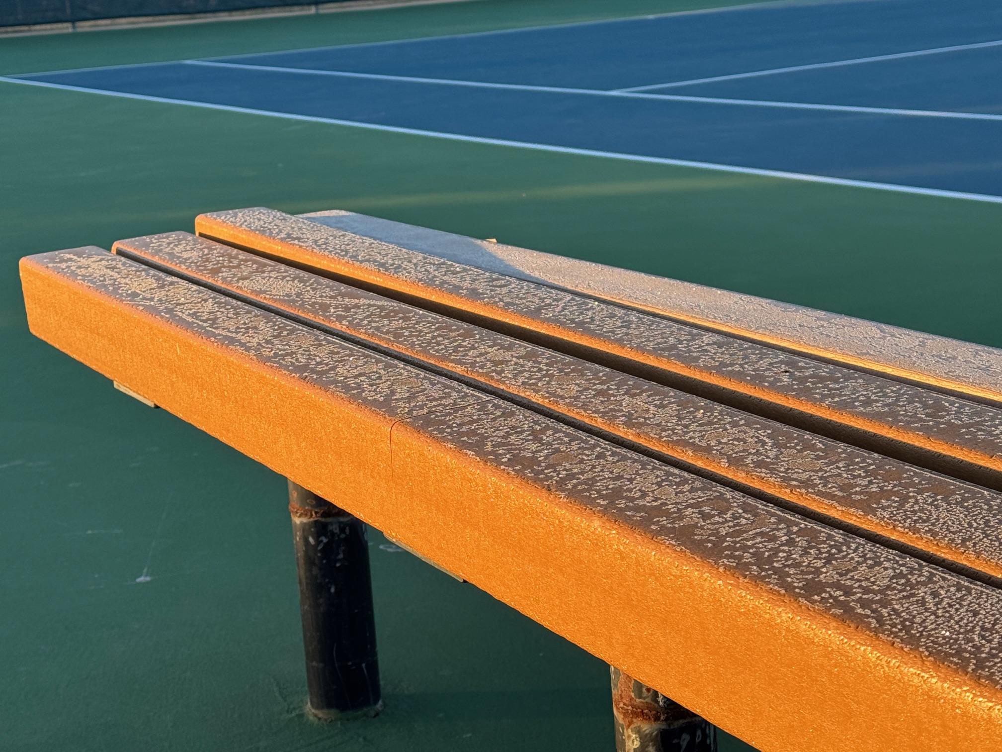 Frost on Tennis Bench