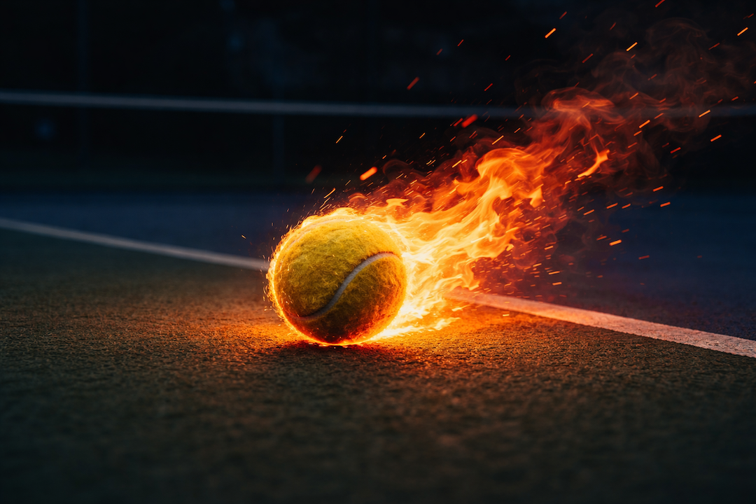 Burning Tennis Ball