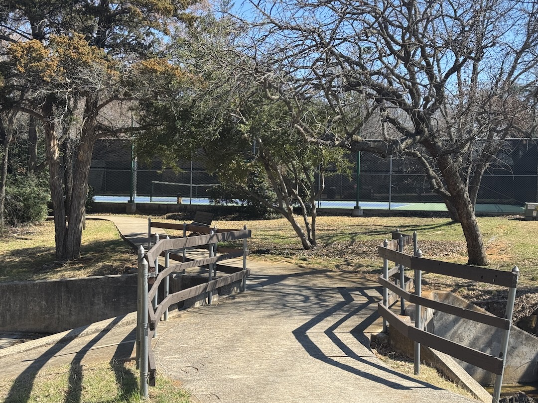 Bridge to a Tennis Court