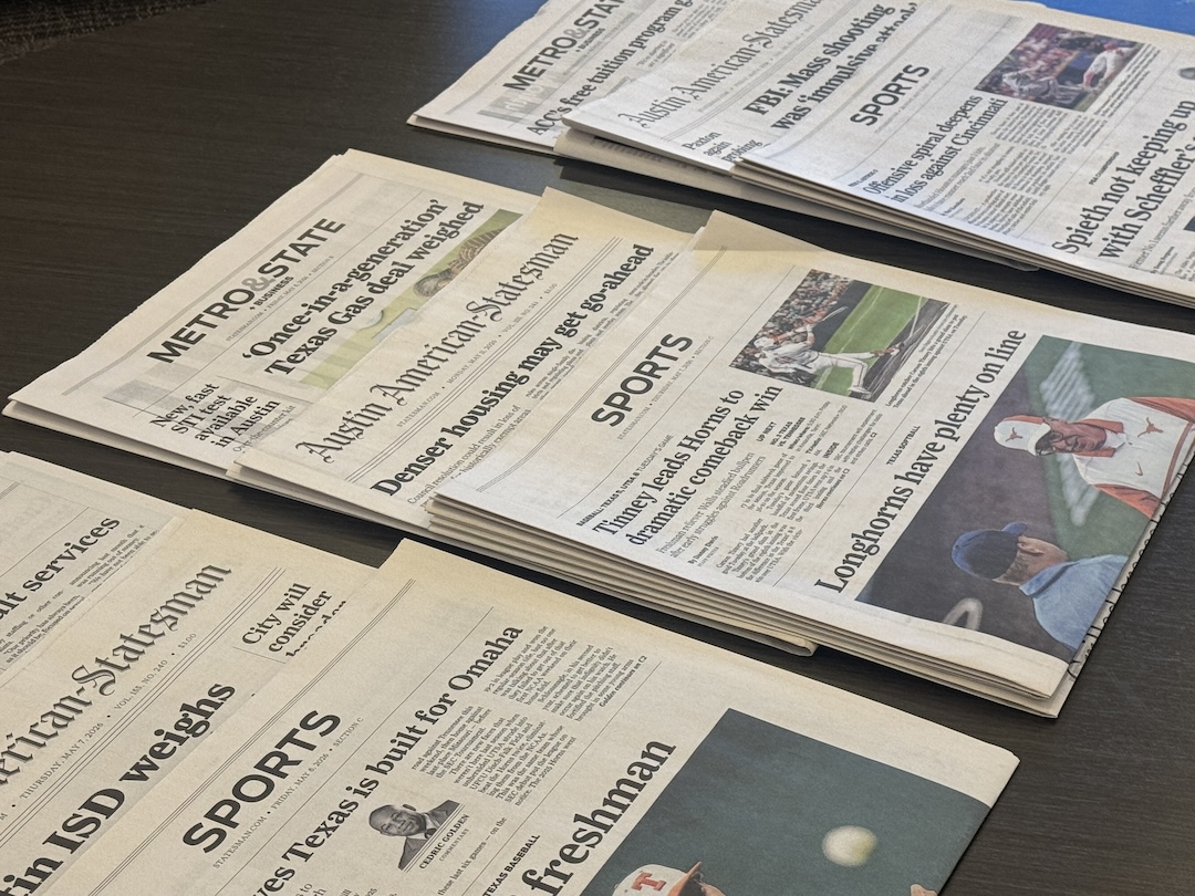 Newspapers on a Table