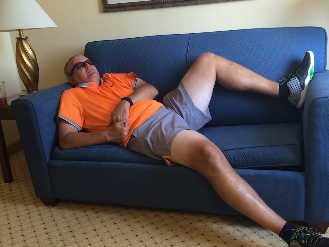 Exhausted Tennis Player
