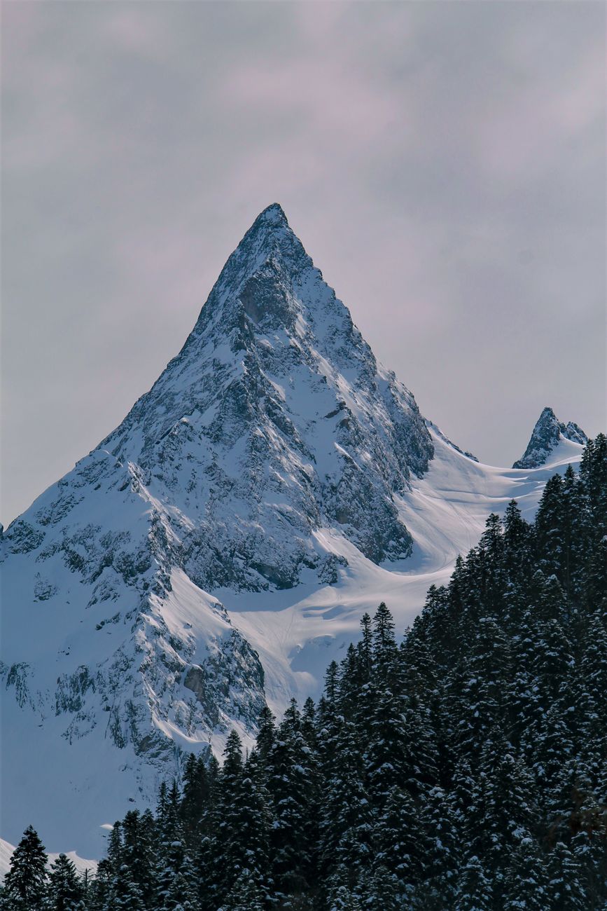 mountain peak in caucasus mountains
